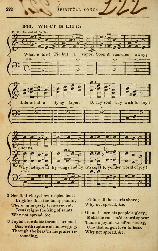 Spiritual Songs for Social Worship: adapted to the use of families and private circles in seasons of rivival, to missionary meetings, to the monthly concert, and to other occasions of special interest page 222
