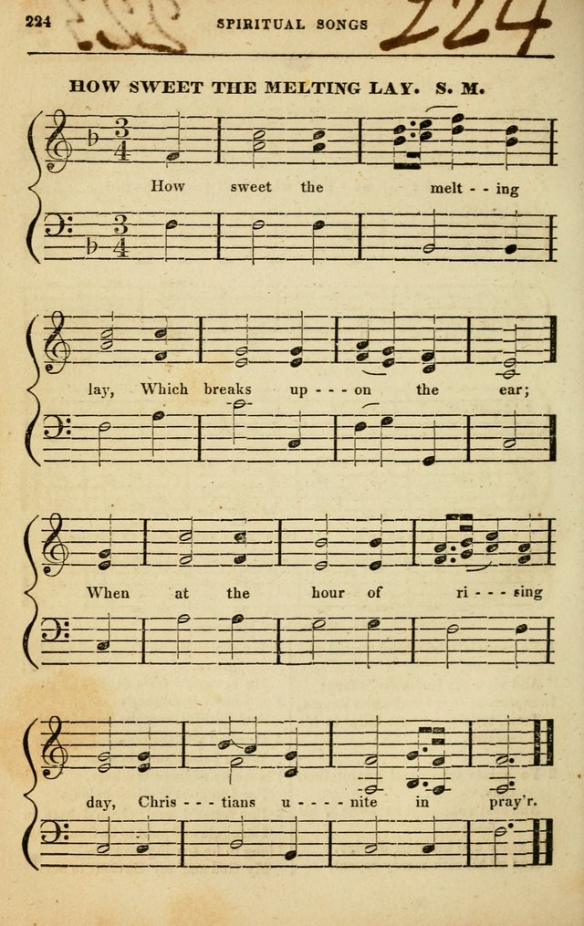 Spiritual Songs for Social Worship: adapted to the use of families and private circles in seasons of rivival, to missionary meetings, to the monthly concert, and to other occasions of special interest page 224