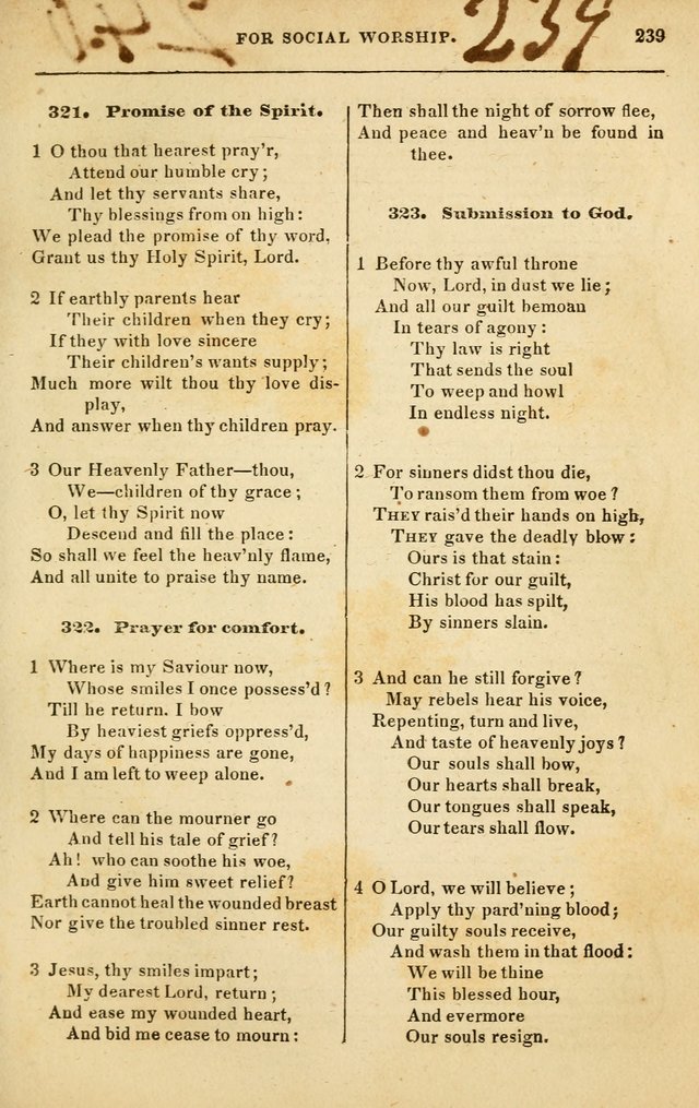 Spiritual Songs for Social Worship: adapted to the use of families and private circles in seasons of rivival, to missionary meetings, to the monthly concert, and to other occasions of special interest page 239