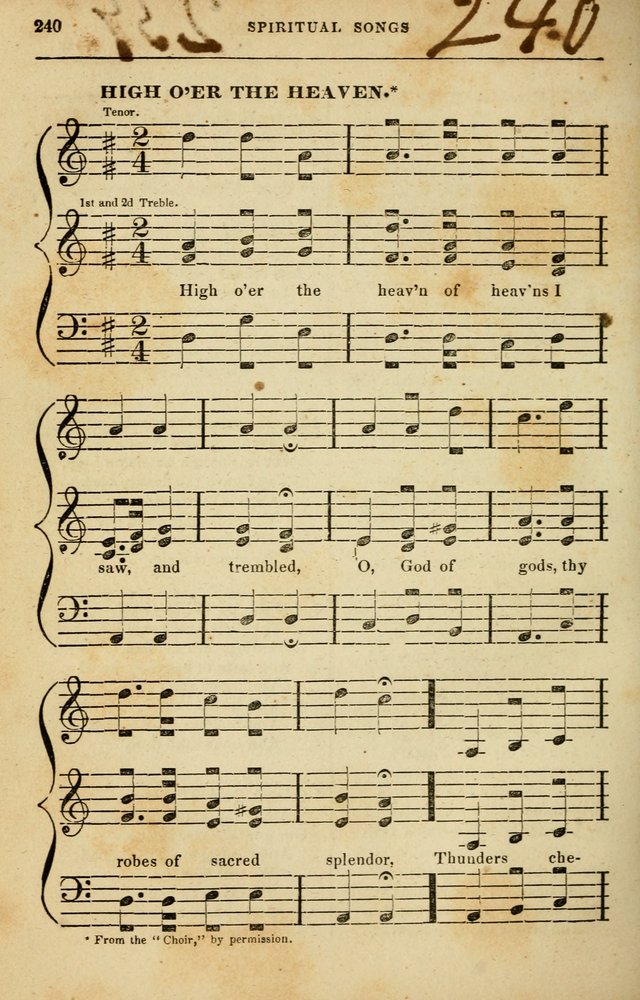 Spiritual Songs for Social Worship: adapted to the use of families and private circles in seasons of rivival, to missionary meetings, to the monthly concert, and to other occasions of special interest page 240
