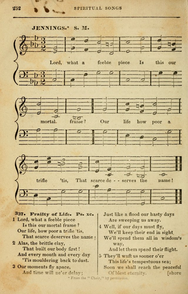 Spiritual Songs for Social Worship: adapted to the use of families and private circles in seasons of rivival, to missionary meetings, to the monthly concert, and to other occasions of special interest page 252