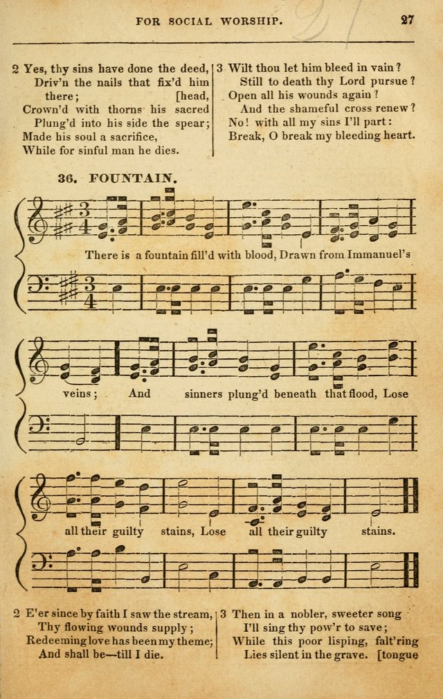 Spiritual Songs for Social Worship: adapted to the use of families and private circles in seasons of rivival, to missionary meetings, to the monthly concert, and to other occasions of special interest page 27