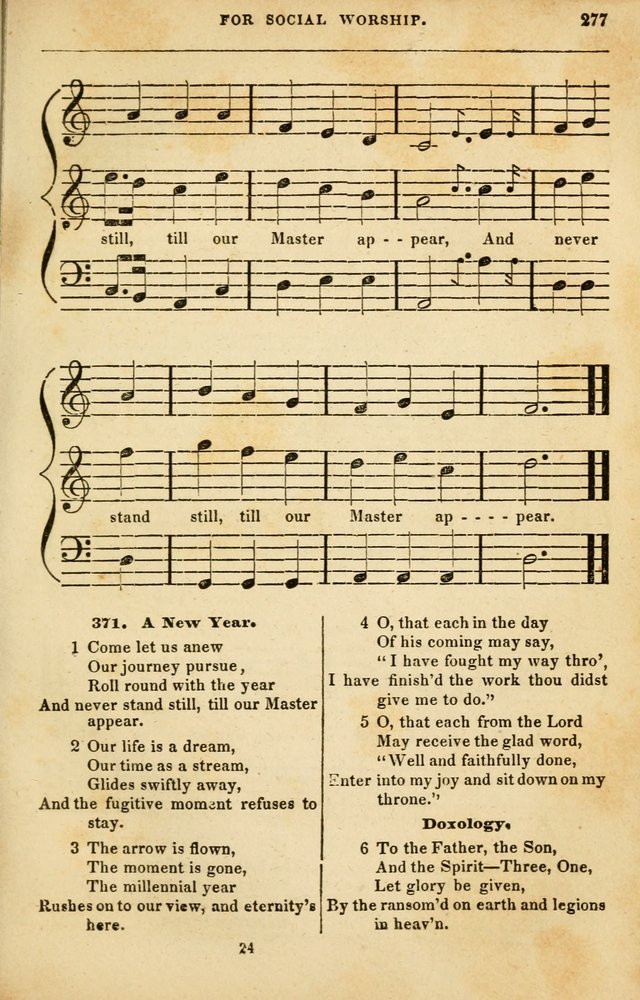 Spiritual Songs for Social Worship: adapted to the use of families and private circles in seasons of rivival, to missionary meetings, to the monthly concert, and to other occasions of special interest page 277