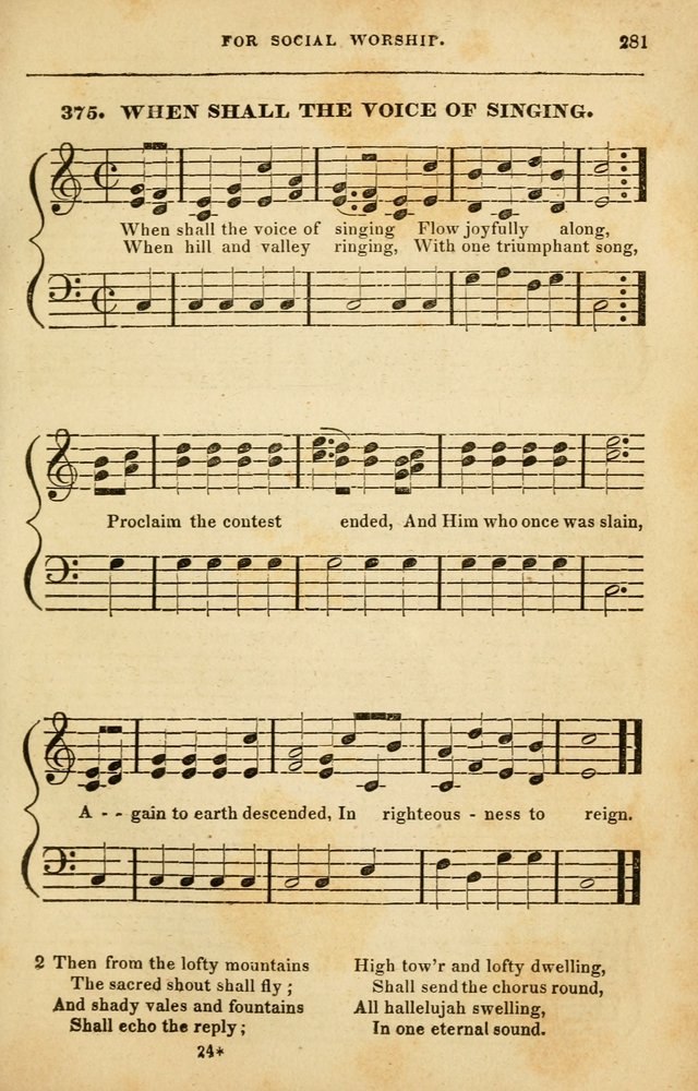 Spiritual Songs for Social Worship: adapted to the use of families and private circles in seasons of rivival, to missionary meetings, to the monthly concert, and to other occasions of special interest page 281