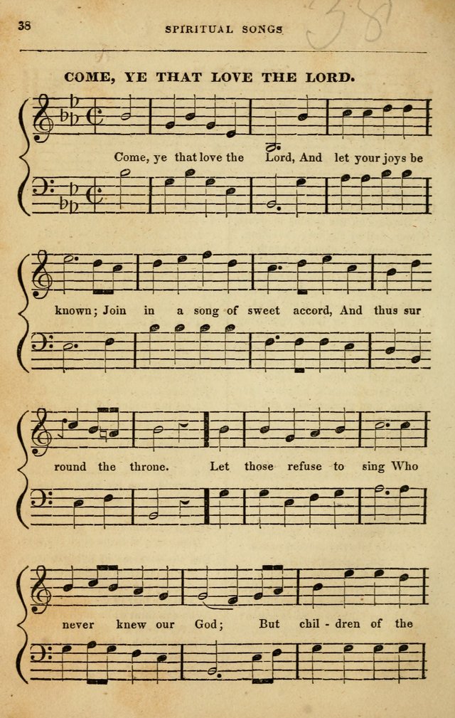 Spiritual Songs for Social Worship: adapted to the use of families and private circles in seasons of rivival, to missionary meetings, to the monthly concert, and to other occasions of special interest page 38