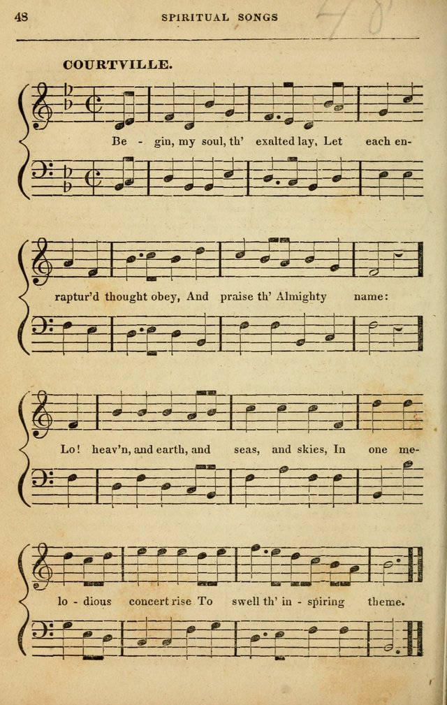 Spiritual Songs for Social Worship: adapted to the use of families and private circles in seasons of rivival, to missionary meetings, to the monthly concert, and to other occasions of special interest page 48