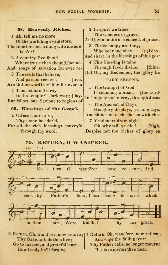 Spiritual Songs for Social Worship: adapted to the use of families and private circles in seasons of rivival, to missionary meetings, to the monthly concert, and to other occasions of special interest page 51