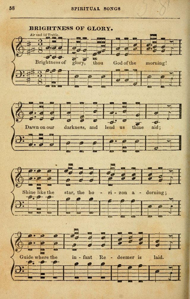 Spiritual Songs for Social Worship: adapted to the use of families and private circles in seasons of rivival, to missionary meetings, to the monthly concert, and to other occasions of special interest page 58