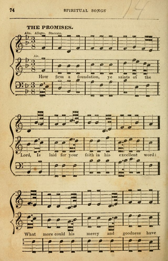 Spiritual Songs for Social Worship: adapted to the use of families and private circles in seasons of rivival, to missionary meetings, to the monthly concert, and to other occasions of special interest page 74
