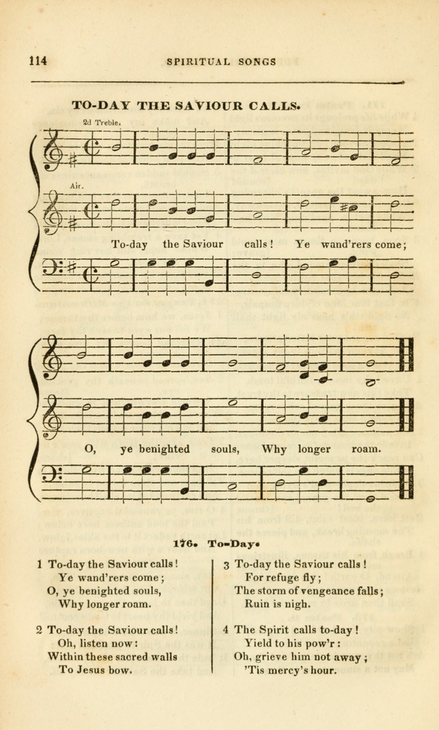 Spiritual Songs for Social Worship: adapted to the use of families and private circles, to missinary meetings, to monthly concert, and to other occasions of special interest.(Rev. and Enl. Ed.) page 114