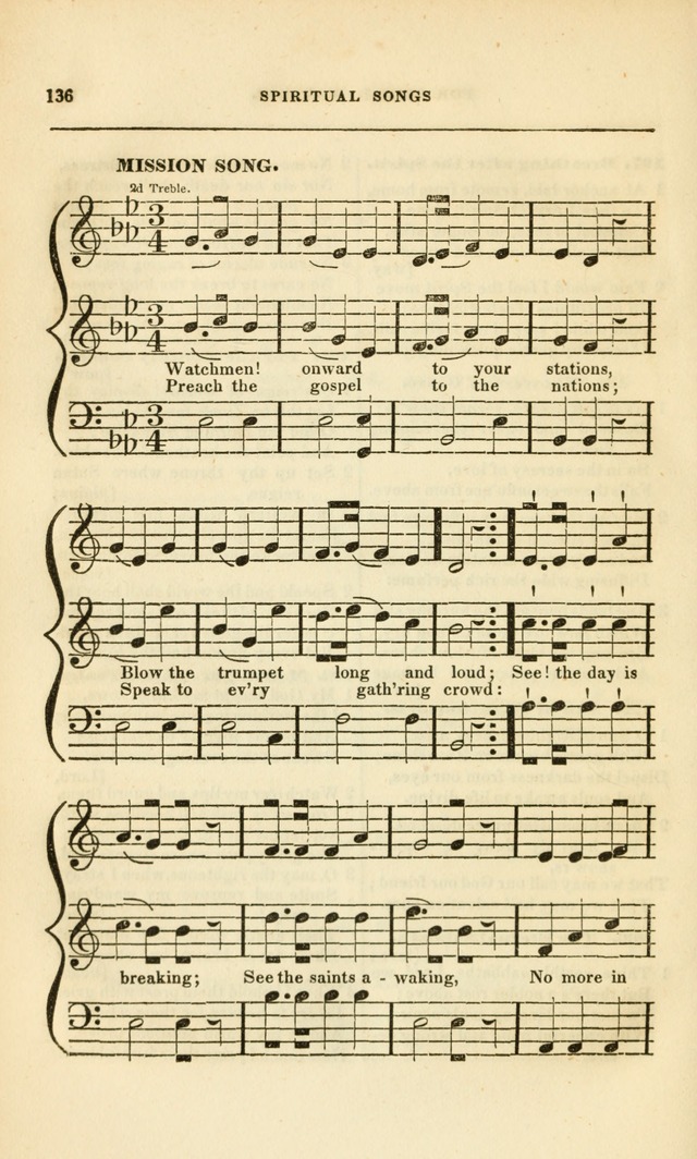 Spiritual Songs for Social Worship: adapted to the use of families and private circles, to missinary meetings, to monthly concert, and to other occasions of special interest.(Rev. and Enl. Ed.) page 136