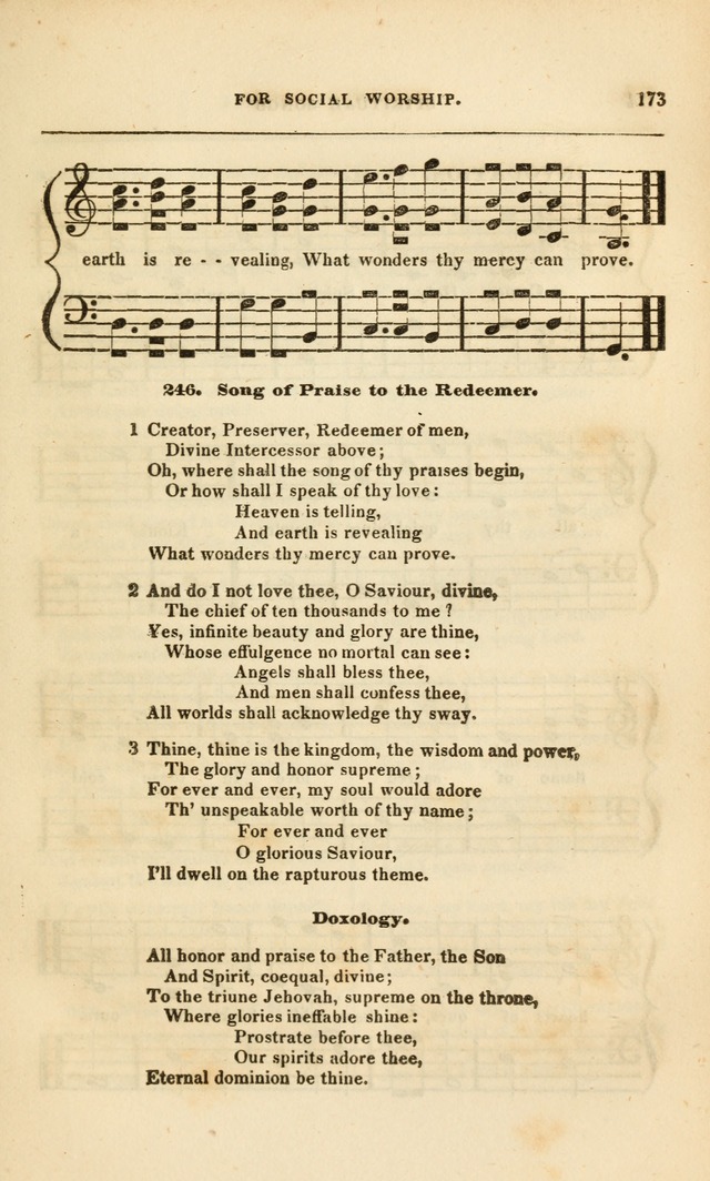 Spiritual Songs for Social Worship: adapted to the use of families and private circles, to missinary meetings, to monthly concert, and to other occasions of special interest.(Rev. and Enl. Ed.) page 173