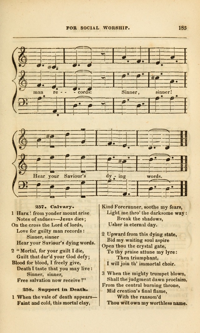 Spiritual Songs for Social Worship: adapted to the use of families and private circles, to missinary meetings, to monthly concert, and to other occasions of special interest.(Rev. and Enl. Ed.) page 185