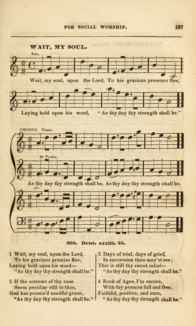 Spiritual Songs for Social Worship: adapted to the use of families and private circles, to missinary meetings, to monthly concert, and to other occasions of special interest.(Rev. and Enl. Ed.) page 187
