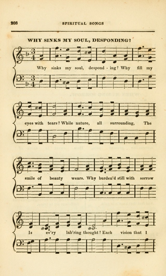 Spiritual Songs for Social Worship: adapted to the use of families and private circles, to missinary meetings, to monthly concert, and to other occasions of special interest.(Rev. and Enl. Ed.) page 208