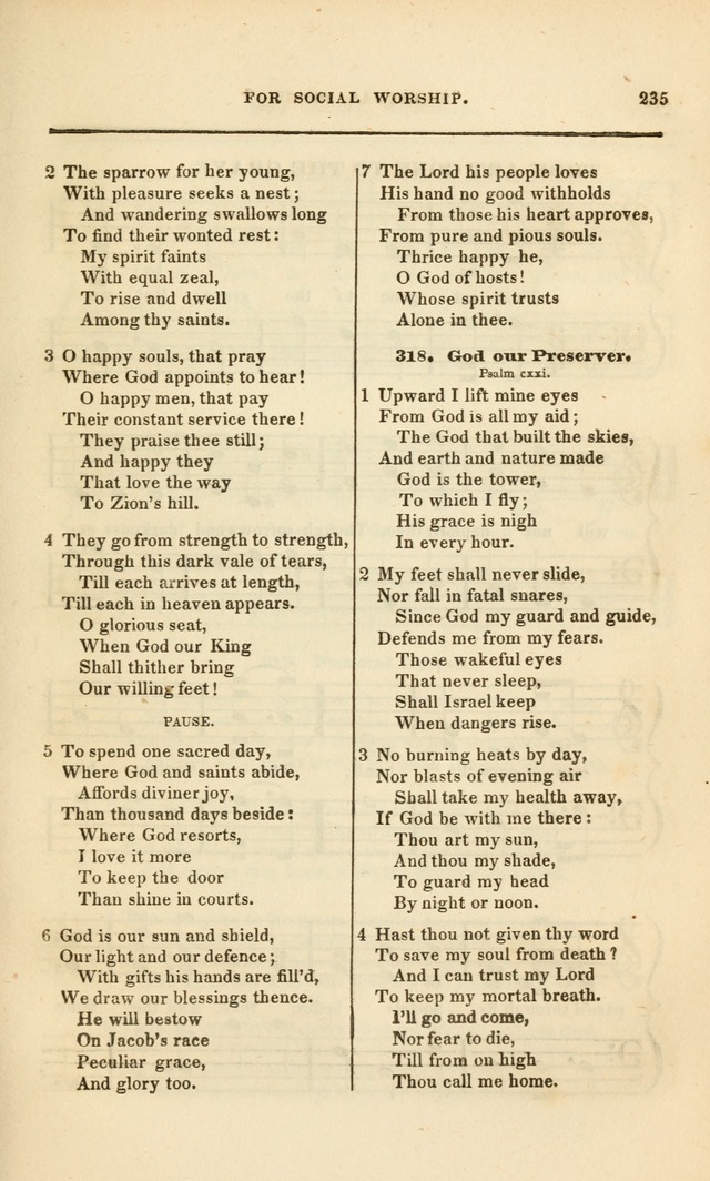Spiritual Songs for Social Worship: adapted to the use of families and private circles, to missinary meetings, to monthly concert, and to other occasions of special interest.(Rev. and Enl. Ed.) page 235