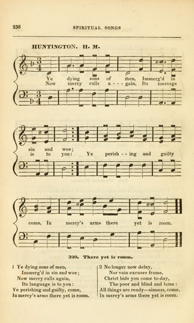 Spiritual Songs for Social Worship: adapted to the use of families and private circles, to missinary meetings, to monthly concert, and to other occasions of special interest.(Rev. and Enl. Ed.) page 238