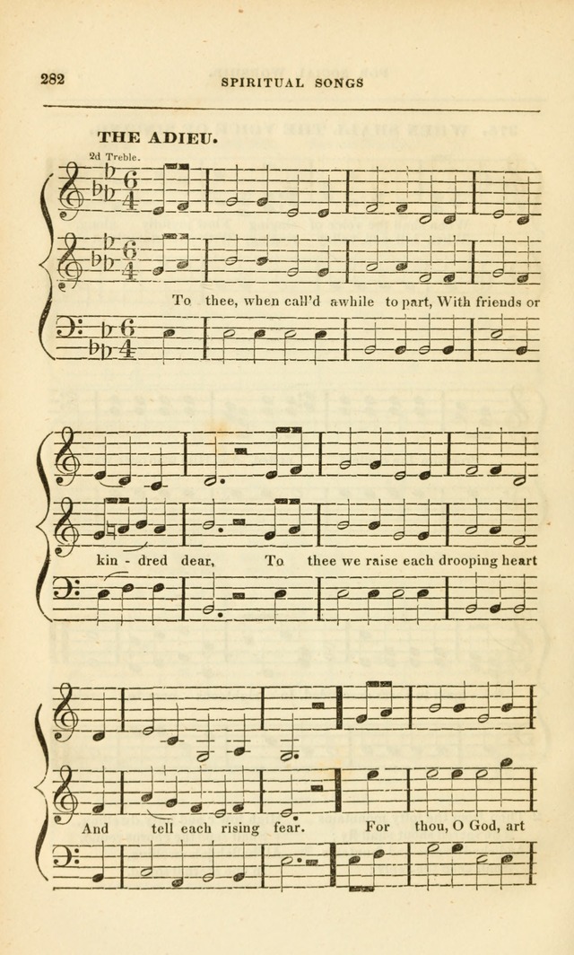 Spiritual Songs for Social Worship: adapted to the use of families and private circles, to missinary meetings, to monthly concert, and to other occasions of special interest.(Rev. and Enl. Ed.) page 282