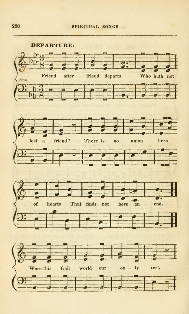 Spiritual Songs for Social Worship: adapted to the use of families and private circles, to missinary meetings, to monthly concert, and to other occasions of special interest.(Rev. and Enl. Ed.) page 288