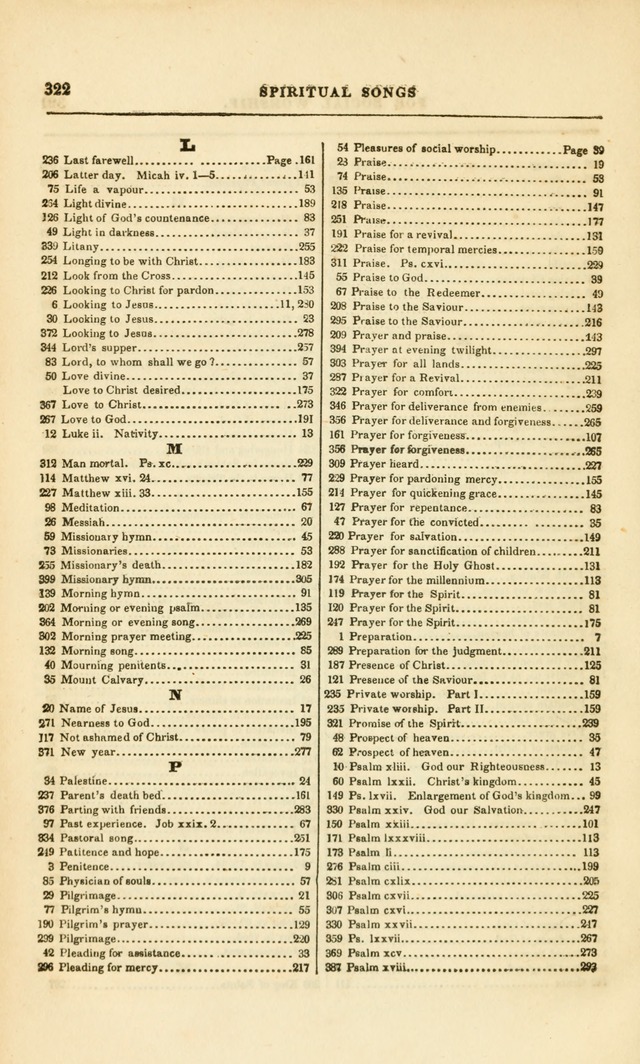 Spiritual Songs for Social Worship: adapted to the use of families and private circles, to missinary meetings, to monthly concert, and to other occasions of special interest.(Rev. and Enl. Ed.) page 322