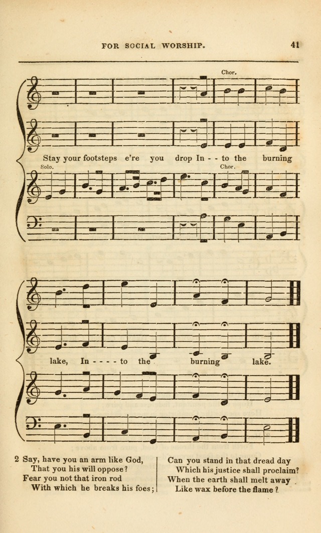 Spiritual Songs for Social Worship: adapted to the use of families and private circles, to missinary meetings, to monthly concert, and to other occasions of special interest.(Rev. and Enl. Ed.) page 41