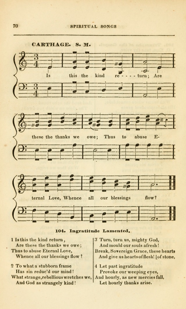 Spiritual Songs for Social Worship: adapted to the use of families and private circles, to missinary meetings, to monthly concert, and to other occasions of special interest.(Rev. and Enl. Ed.) page 70