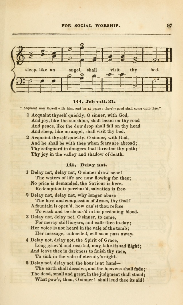 Spiritual Songs for Social Worship: adapted to the use of families and private circles, to missinary meetings, to monthly concert, and to other occasions of special interest.(Rev. and Enl. Ed.) page 97