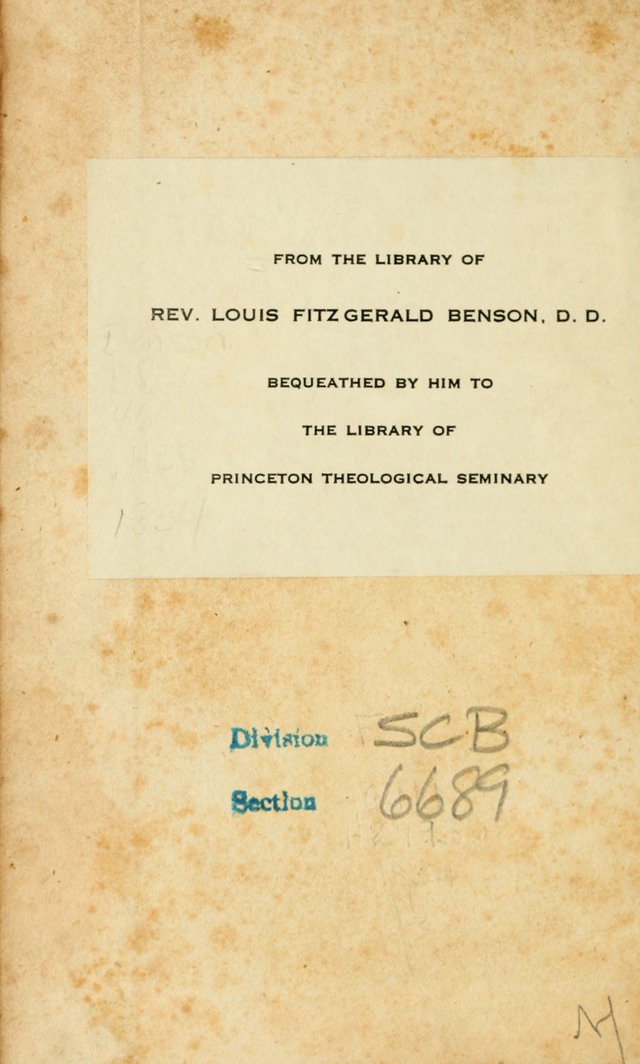 Spiritual Songs for Social Worship: adapted to the use of families and private circles, to missinary meetings, to monthly concert, and to other occasions of special interest.(Rev. and Enl. Ed.) page ii