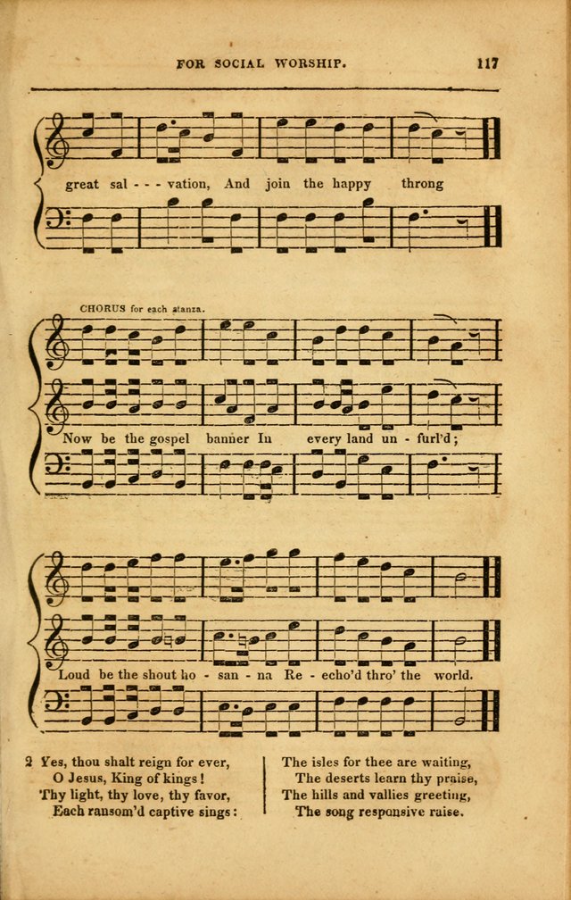 Spiritual Songs for Social Worship: adapted to the use of families and private circles in seasons of revival, to missionary meetings, to the monthly concert, and to other occasions... (3rd ed.) page 117
