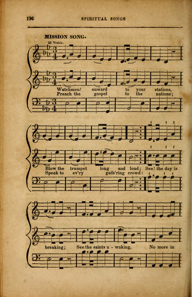 Spiritual Songs for Social Worship: adapted to the use of families and private circles in seasons of revival, to missionary meetings, to the monthly concert, and to other occasions... (3rd ed.) page 136