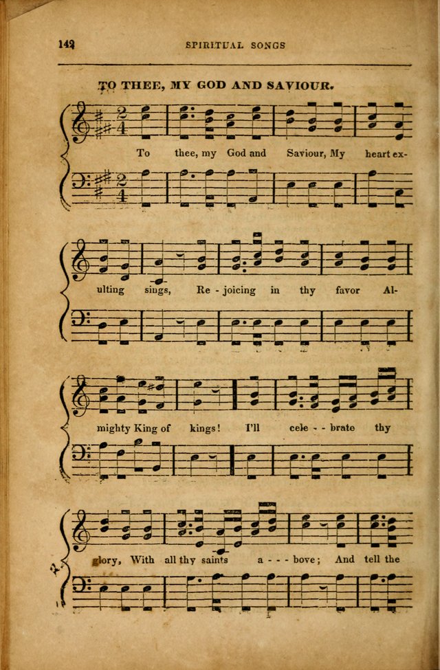 Spiritual Songs for Social Worship: adapted to the use of families and private circles in seasons of revival, to missionary meetings, to the monthly concert, and to other occasions... (3rd ed.) page 142