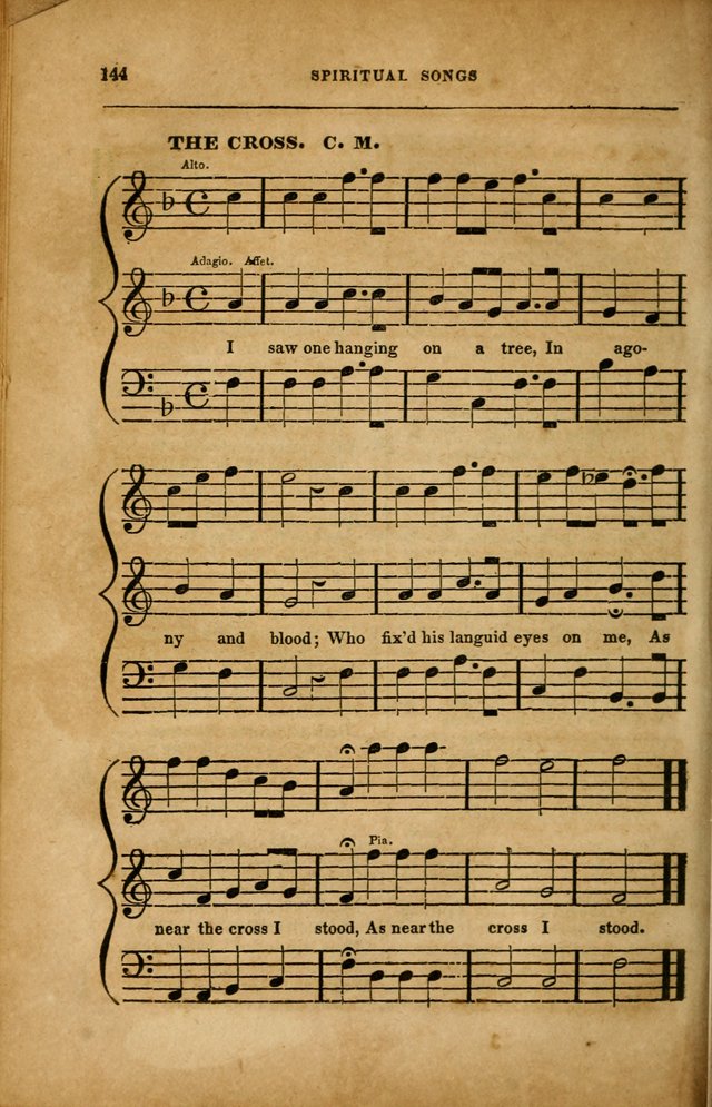 Spiritual Songs for Social Worship: adapted to the use of families and private circles in seasons of revival, to missionary meetings, to the monthly concert, and to other occasions... (3rd ed.) page 144