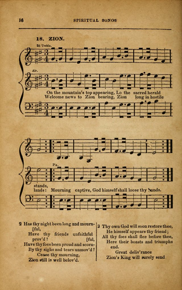Spiritual Songs for Social Worship: adapted to the use of families and private circles in seasons of revival, to missionary meetings, to the monthly concert, and to other occasions... (3rd ed.) page 16