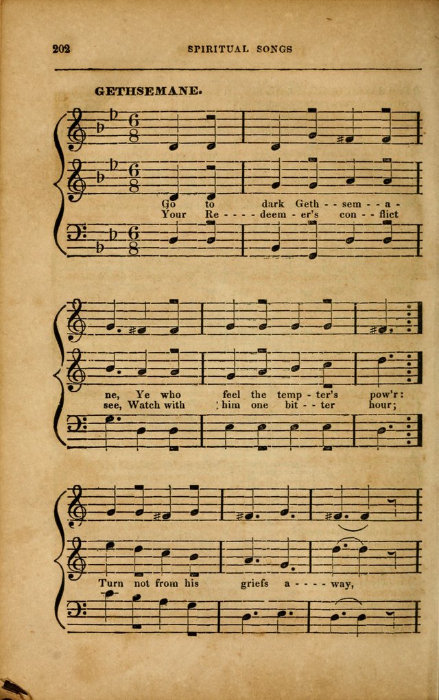 Spiritual Songs for Social Worship: adapted to the use of families and private circles in seasons of revival, to missionary meetings, to the monthly concert, and to other occasions... (3rd ed.) page 202