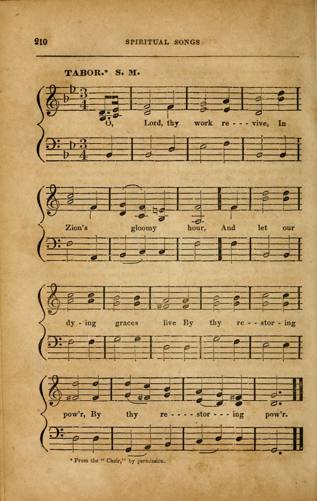 Spiritual Songs for Social Worship: adapted to the use of families and private circles in seasons of revival, to missionary meetings, to the monthly concert, and to other occasions... (3rd ed.) page 210