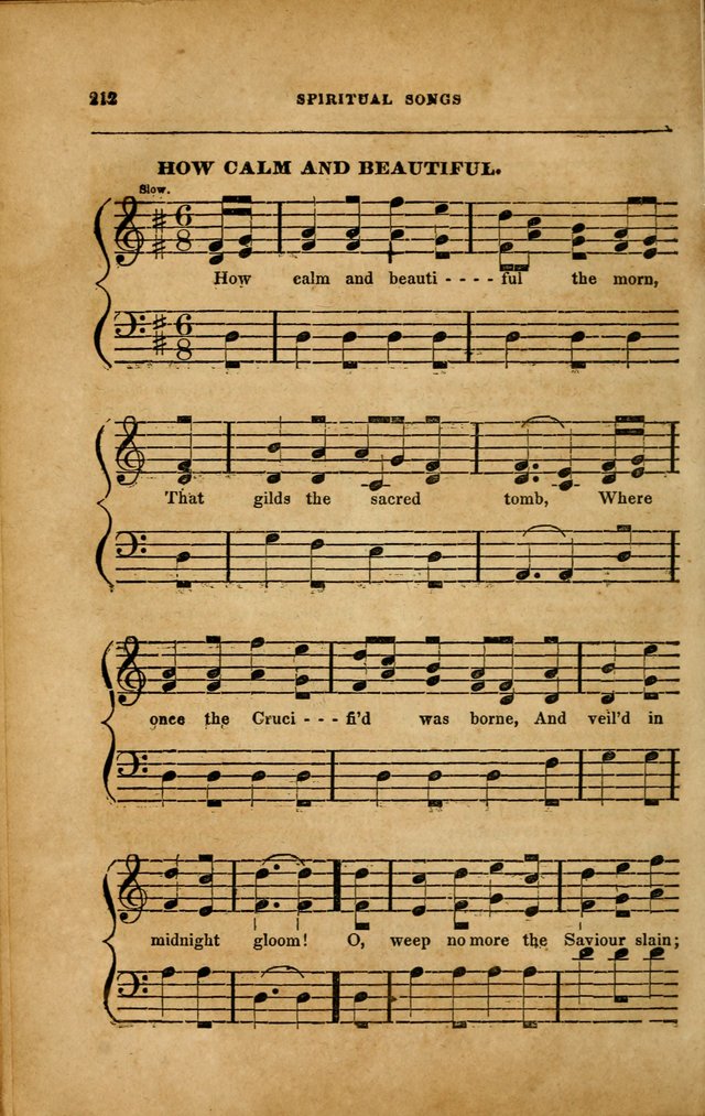 Spiritual Songs for Social Worship: adapted to the use of families and private circles in seasons of revival, to missionary meetings, to the monthly concert, and to other occasions... (3rd ed.) page 212