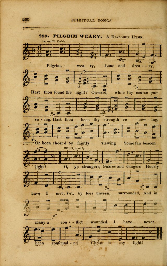 Spiritual Songs for Social Worship: adapted to the use of families and private circles in seasons of revival, to missionary meetings, to the monthly concert, and to other occasions... (3rd ed.) page 220