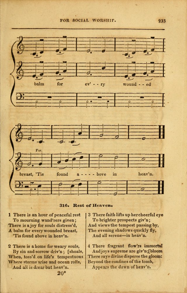 Spiritual Songs for Social Worship: adapted to the use of families and private circles in seasons of revival, to missionary meetings, to the monthly concert, and to other occasions... (3rd ed.) page 233