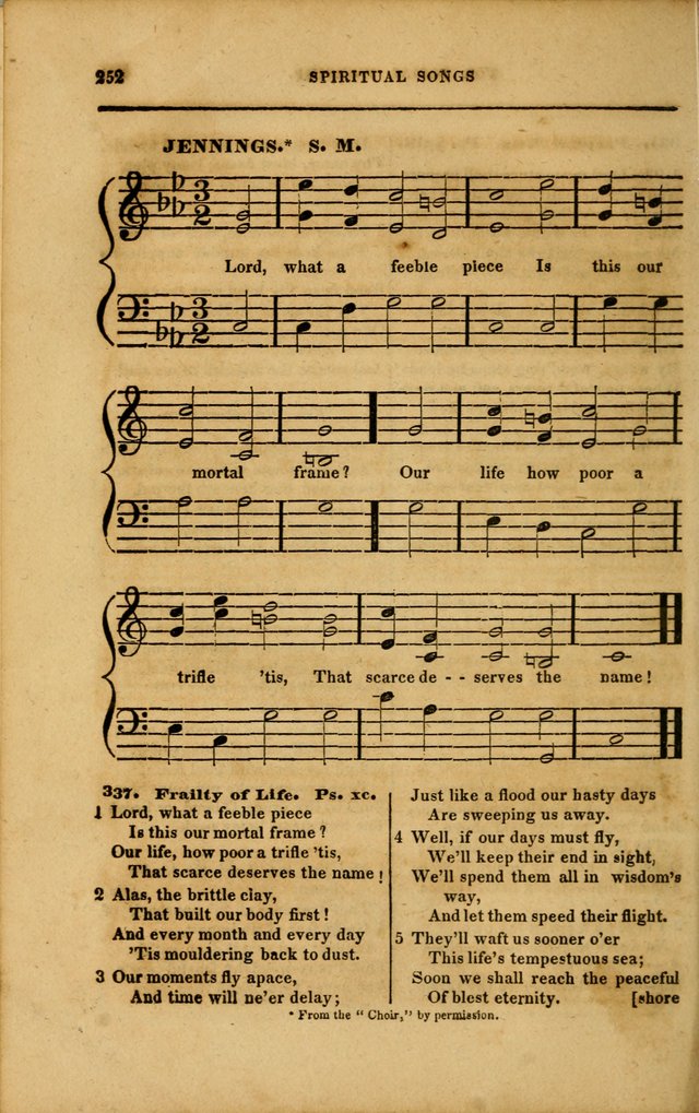 Spiritual Songs for Social Worship: adapted to the use of families and private circles in seasons of revival, to missionary meetings, to the monthly concert, and to other occasions... (3rd ed.) page 252