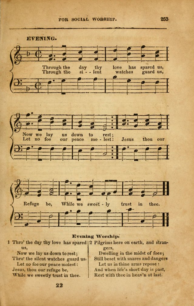 Spiritual Songs for Social Worship: adapted to the use of families and private circles in seasons of revival, to missionary meetings, to the monthly concert, and to other occasions... (3rd ed.) page 253