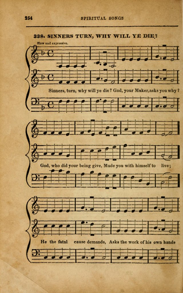 Spiritual Songs for Social Worship: adapted to the use of families and private circles in seasons of revival, to missionary meetings, to the monthly concert, and to other occasions... (3rd ed.) page 254