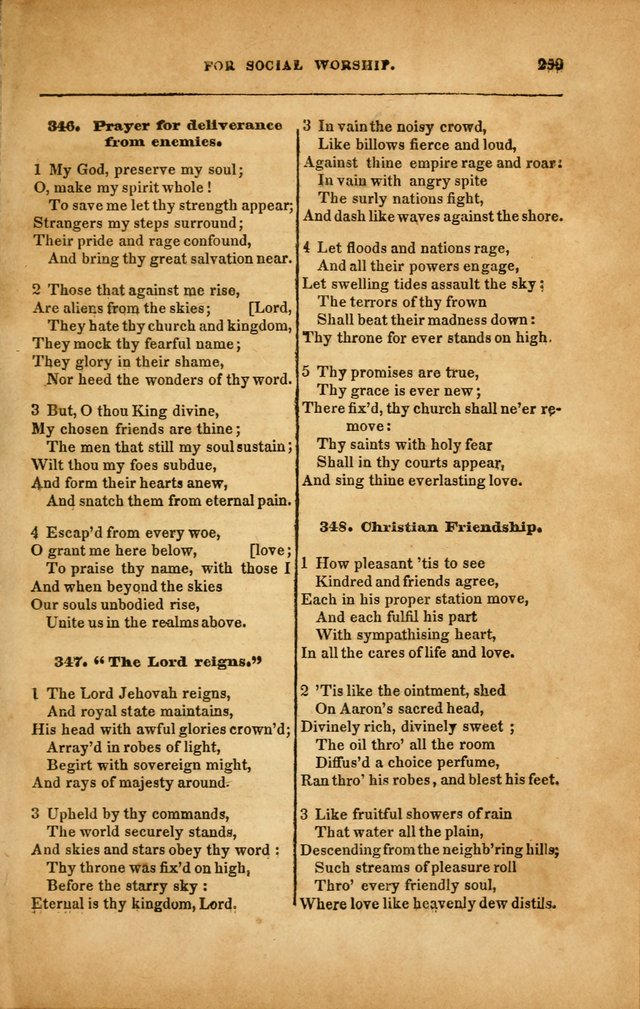 Spiritual Songs for Social Worship: adapted to the use of families and private circles in seasons of revival, to missionary meetings, to the monthly concert, and to other occasions... (3rd ed.) page 259