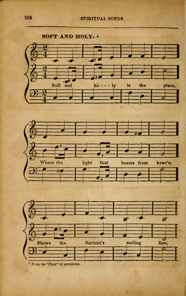 Spiritual Songs for Social Worship: adapted to the use of families and private circles in seasons of revival, to missionary meetings, to the monthly concert, and to other occasions... (3rd ed.) page 262