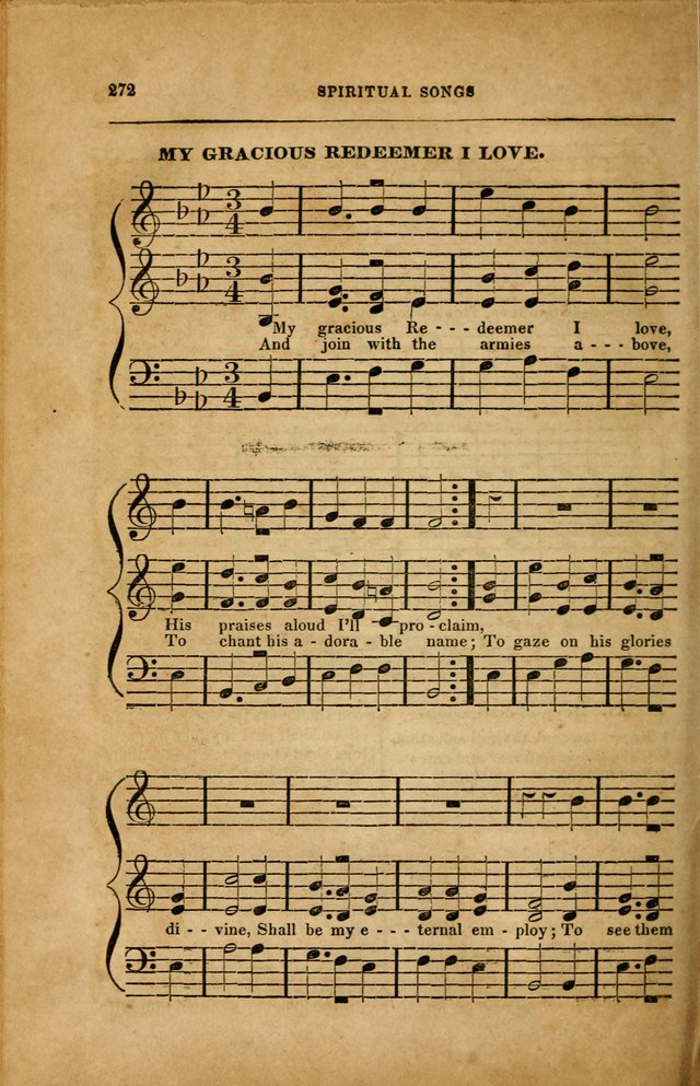 Spiritual Songs for Social Worship: adapted to the use of families and private circles in seasons of revival, to missionary meetings, to the monthly concert, and to other occasions... (3rd ed.) page 272