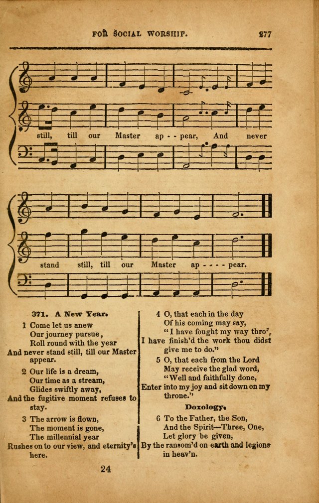 Spiritual Songs for Social Worship: adapted to the use of families and private circles in seasons of revival, to missionary meetings, to the monthly concert, and to other occasions... (3rd ed.) page 277