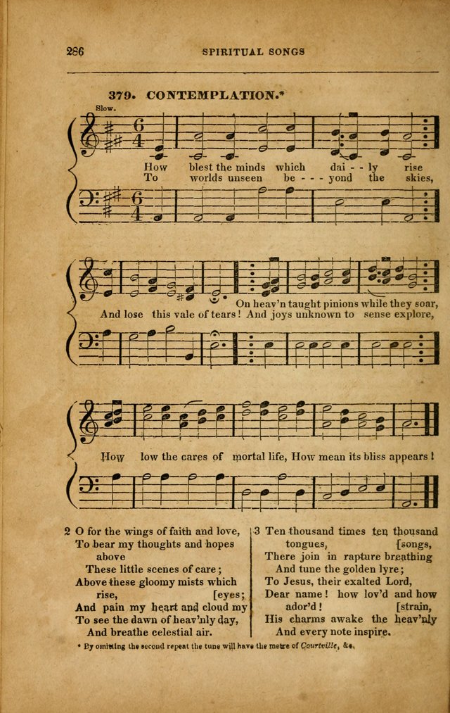 Spiritual Songs for Social Worship: adapted to the use of families and private circles in seasons of revival, to missionary meetings, to the monthly concert, and to other occasions... (3rd ed.) page 286