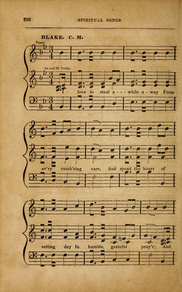 Spiritual Songs for Social Worship: adapted to the use of families and private circles in seasons of revival, to missionary meetings, to the monthly concert, and to other occasions... (3rd ed.) page 296
