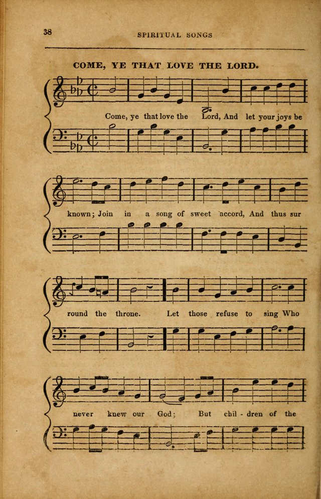 Spiritual Songs for Social Worship: adapted to the use of families and private circles in seasons of revival, to missionary meetings, to the monthly concert, and to other occasions... (3rd ed.) page 38