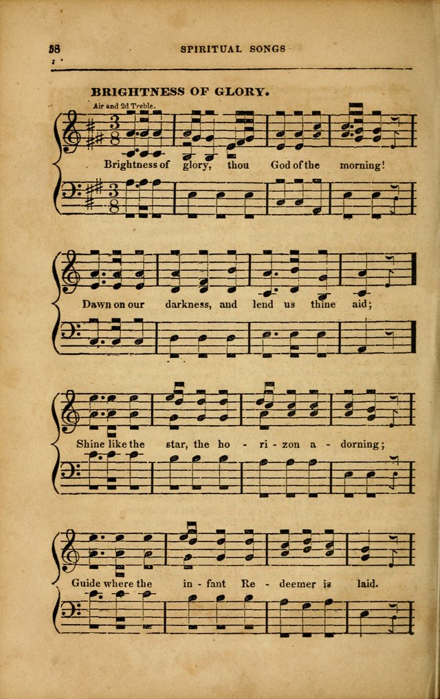 Spiritual Songs for Social Worship: adapted to the use of families and private circles in seasons of revival, to missionary meetings, to the monthly concert, and to other occasions... (3rd ed.) page 58