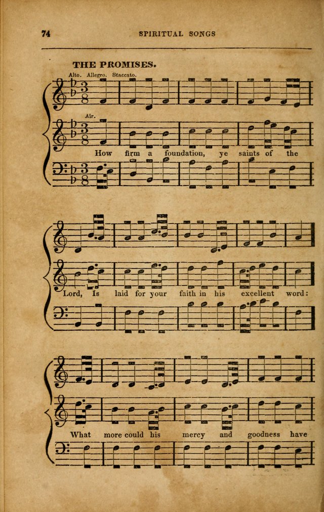 Spiritual Songs for Social Worship: adapted to the use of families and private circles in seasons of revival, to missionary meetings, to the monthly concert, and to other occasions... (3rd ed.) page 74